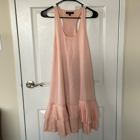 banana republic pink ruffle dress Banana Republic Pink Swing Dress